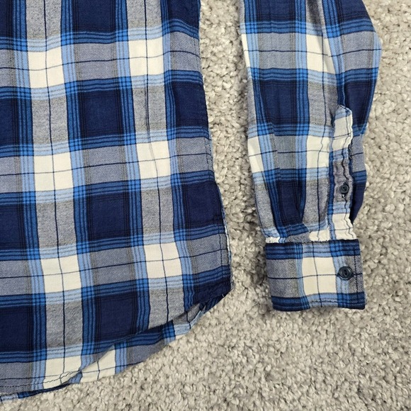 Ed Hardy Shirt Mens‎ Large Blue Plaid Button Up Long Sleeve Outdoors Casual - Picture 2 of 13